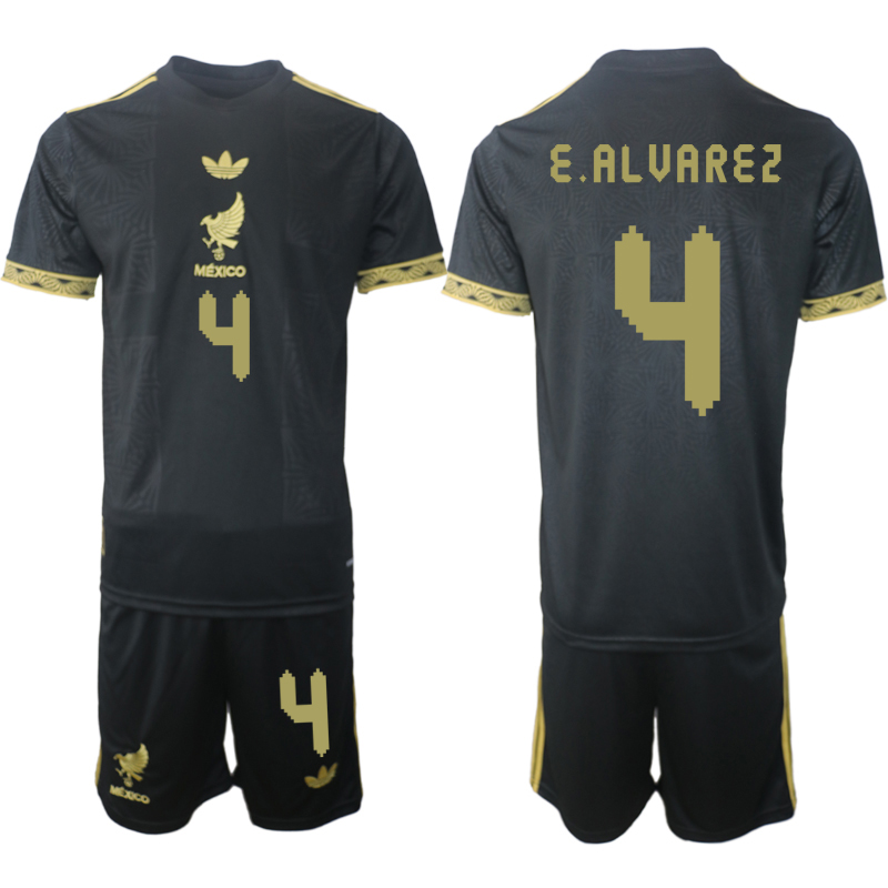 Men 2025-2026 National Team Season Mexico Black #4 Soccer Jersey